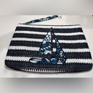 NWT Vera Bradley Straw Wristlet. Retired Pattern Shore Enough.